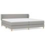 Voir la diapositive 2 : VIDAXL Sommier a lattes de lit avec matelas Gris clair 200x200cm Tissu