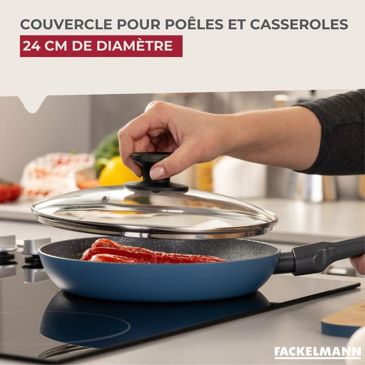 Fackelmann Couvercle de cuisson en verre 24 cm Fackelmann