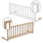 Voir la diapositive 3 : WEBABY Barrière de lit enfant en bois SIDO 117 cm