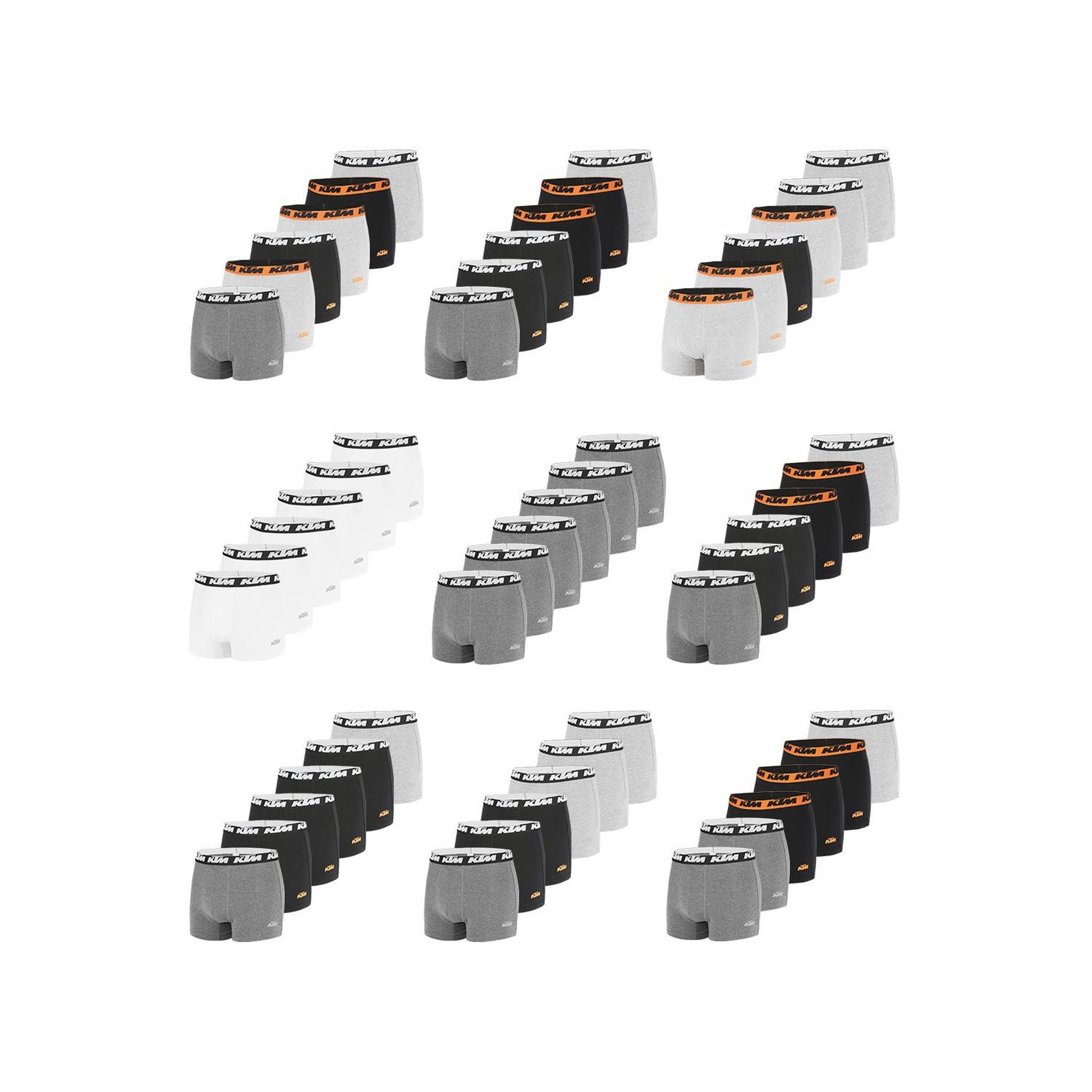 Voir la diapositive 3 : KTM Pack surprise de 6 boxers coton homme