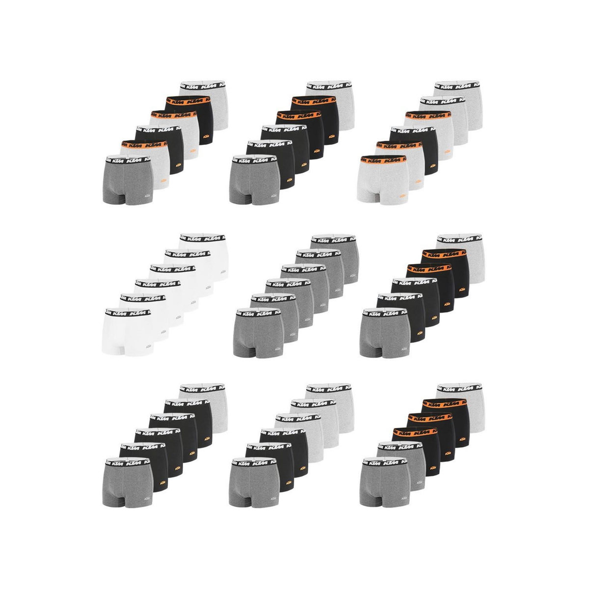 KTM Pack surprise de 6 boxers coton homme