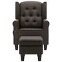 Voir la diapositive 3 : VIDAXL Fauteuil de massage avec repose-pied Taupe Tissu