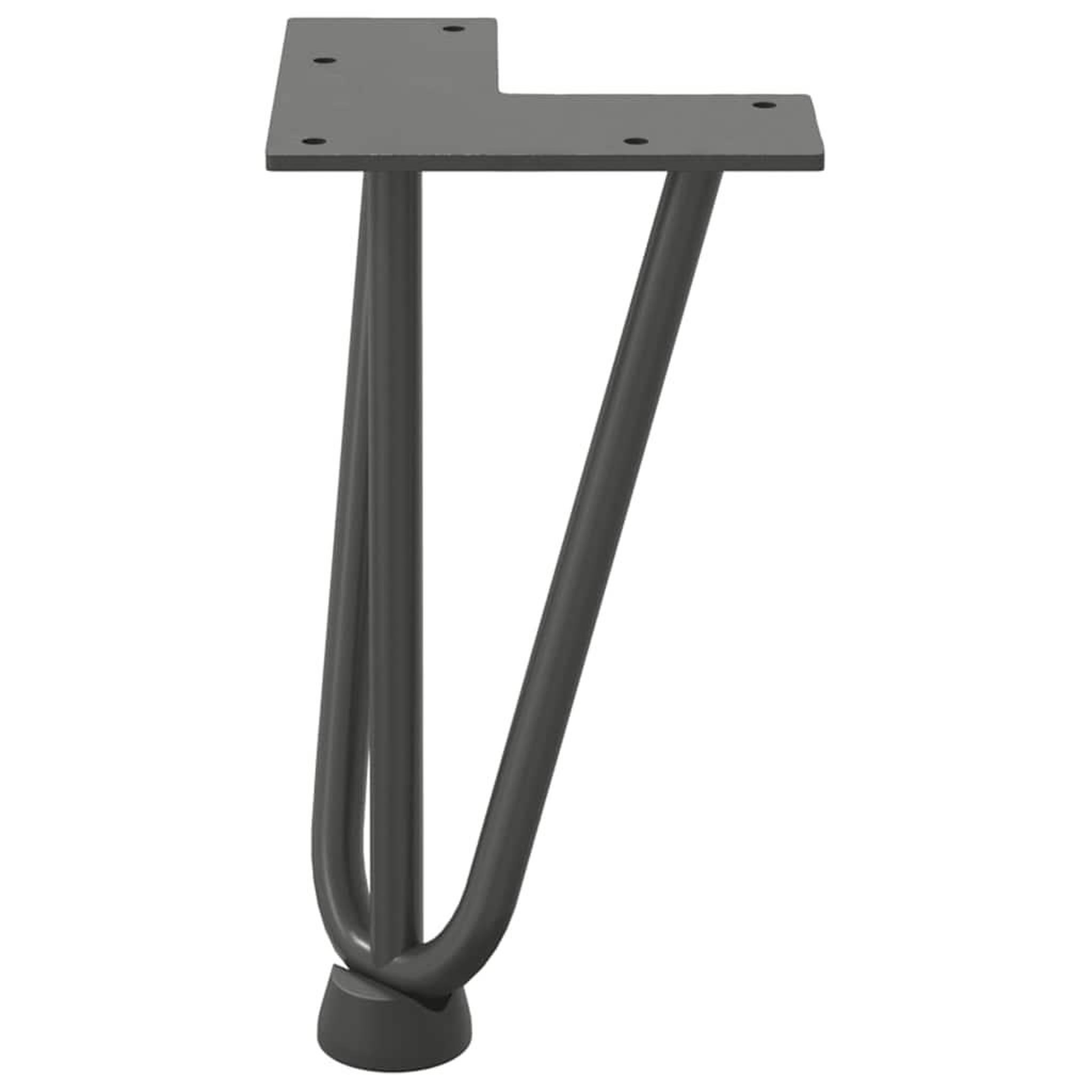 Voir la diapositive 5 : VIDAXL Pieds de table en forme d'epingle a cheveux 4 pcs anthracite