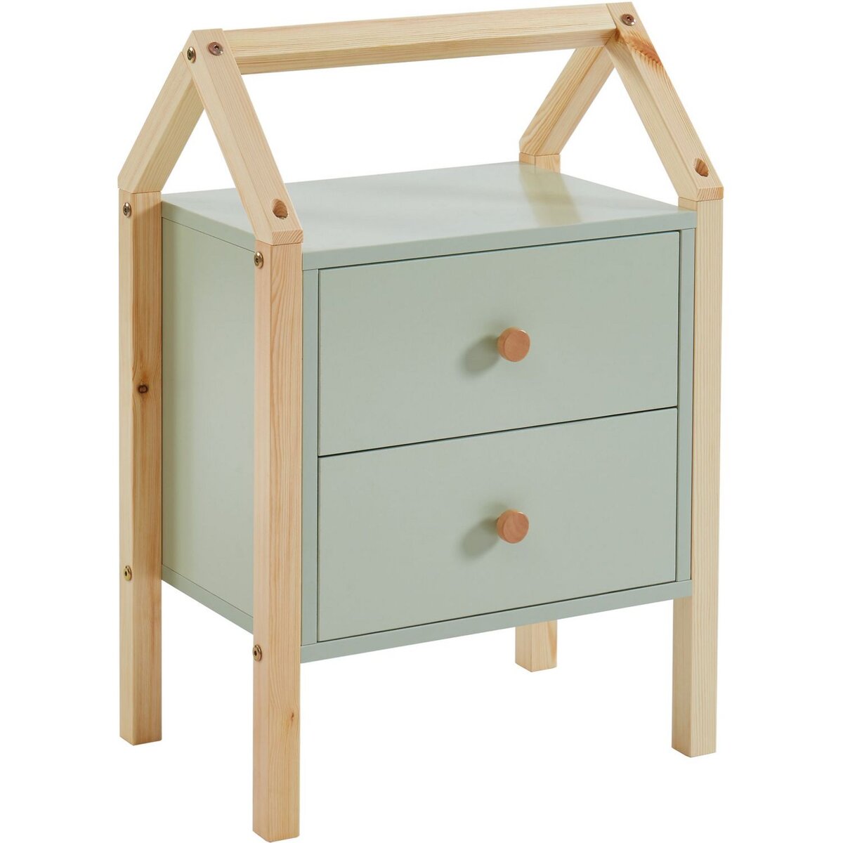 Table de chevet enfant  2 tiroirs L46cm CLEM