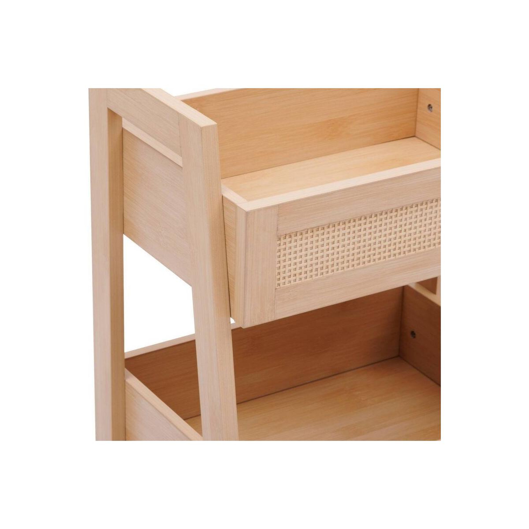 Voir la diapositive 2 : FIVE Étagère salle de bain 3 niveaux  cane  80cm naturel