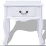 Voir la diapositive 3 : VIDAXL Table de chevet 2 pcs MDF Blanc