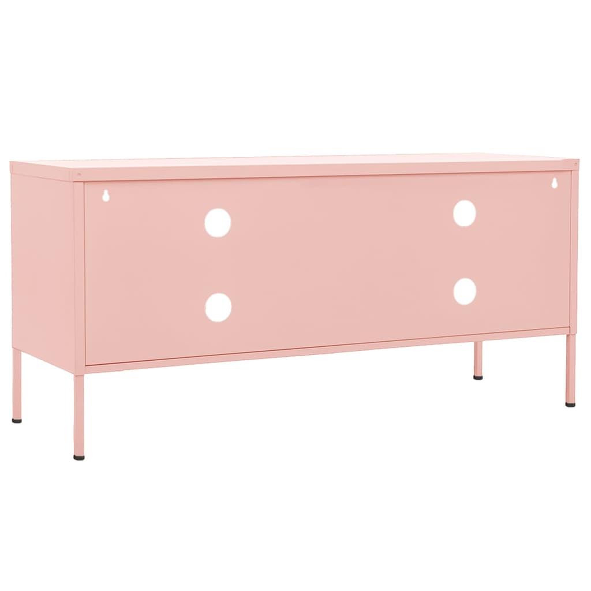 Voir la diapositive 5 : VIDAXL Meuble TV Rose 105x35x50 cm Acier