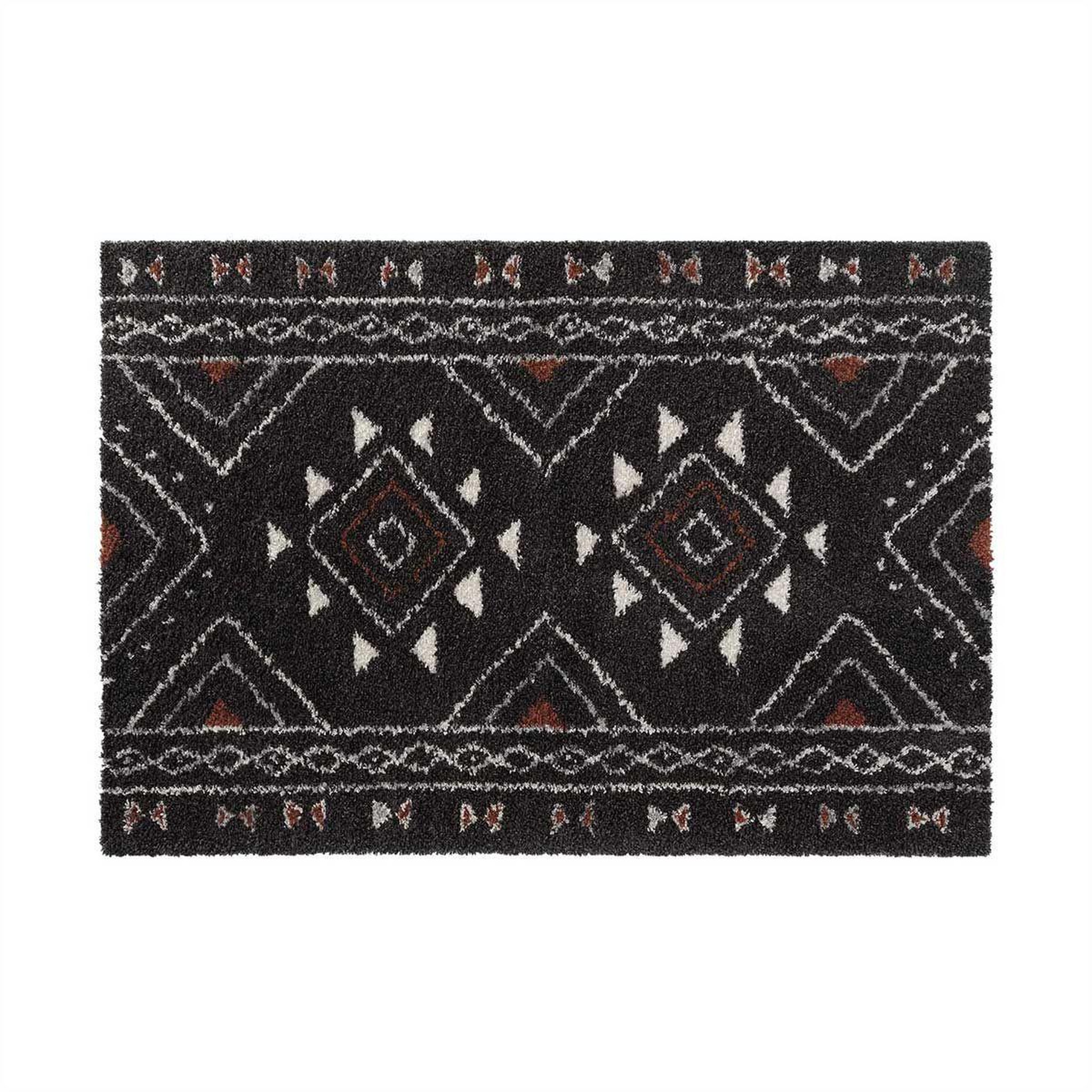 Douceur d'Intérieur Tapis déco à motifs  saharienne  120x170cm noir