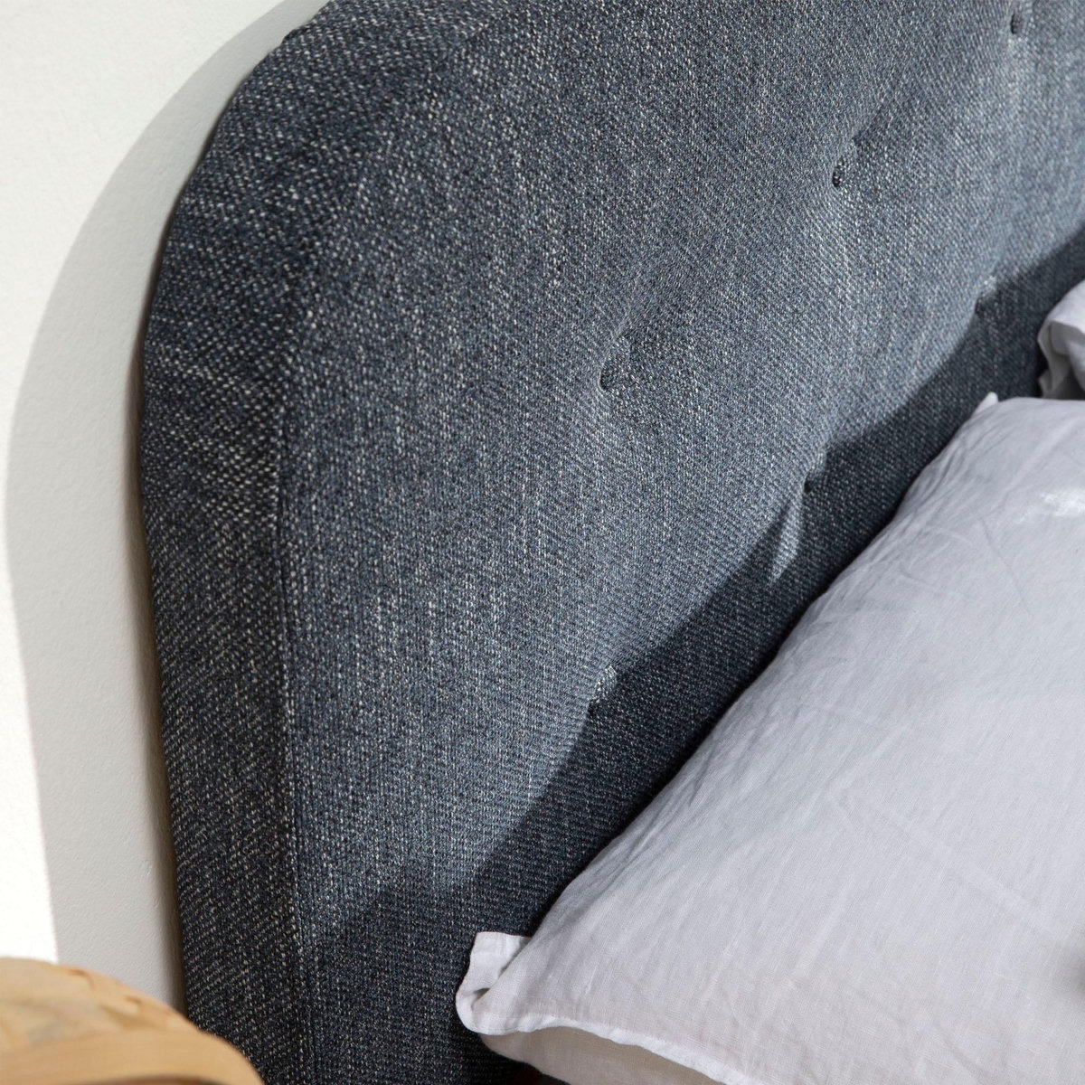 MARCKONFORT Tête de lit tapissée Saona 150x60 cm Couleur Bleu, 8 cm d'épaisseur