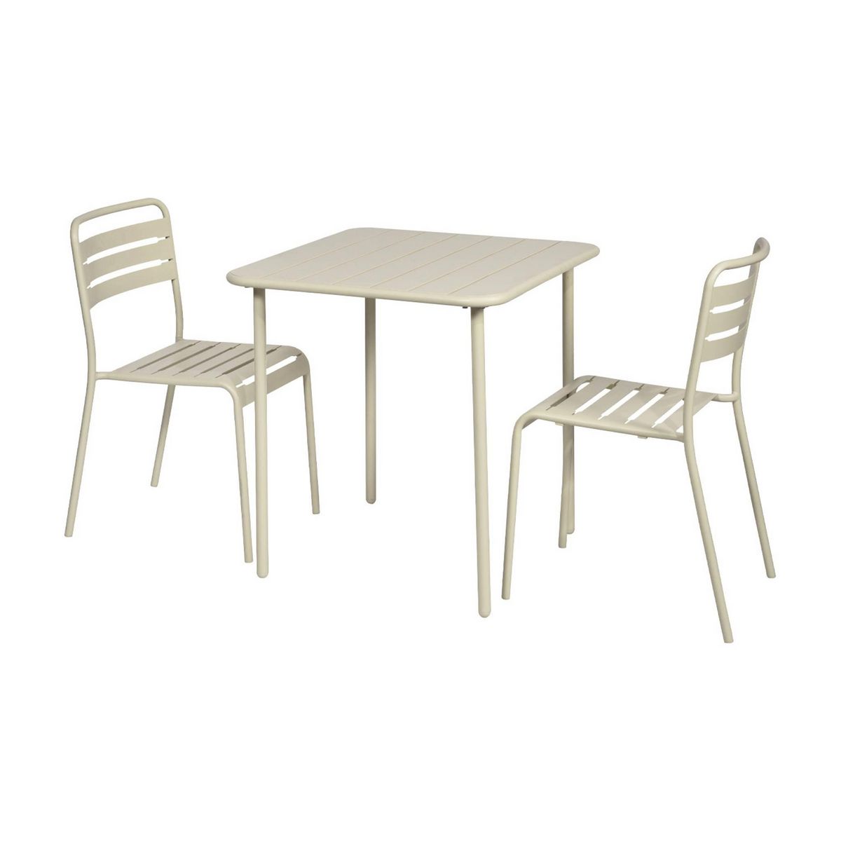 SWEEEK Table de jardin métal 2 places, Amelia 70 x 70cm