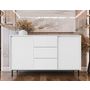 Voir la diapositive 5 : BEST MOBILIER Girona - buffet bas - blanc - 153 cm