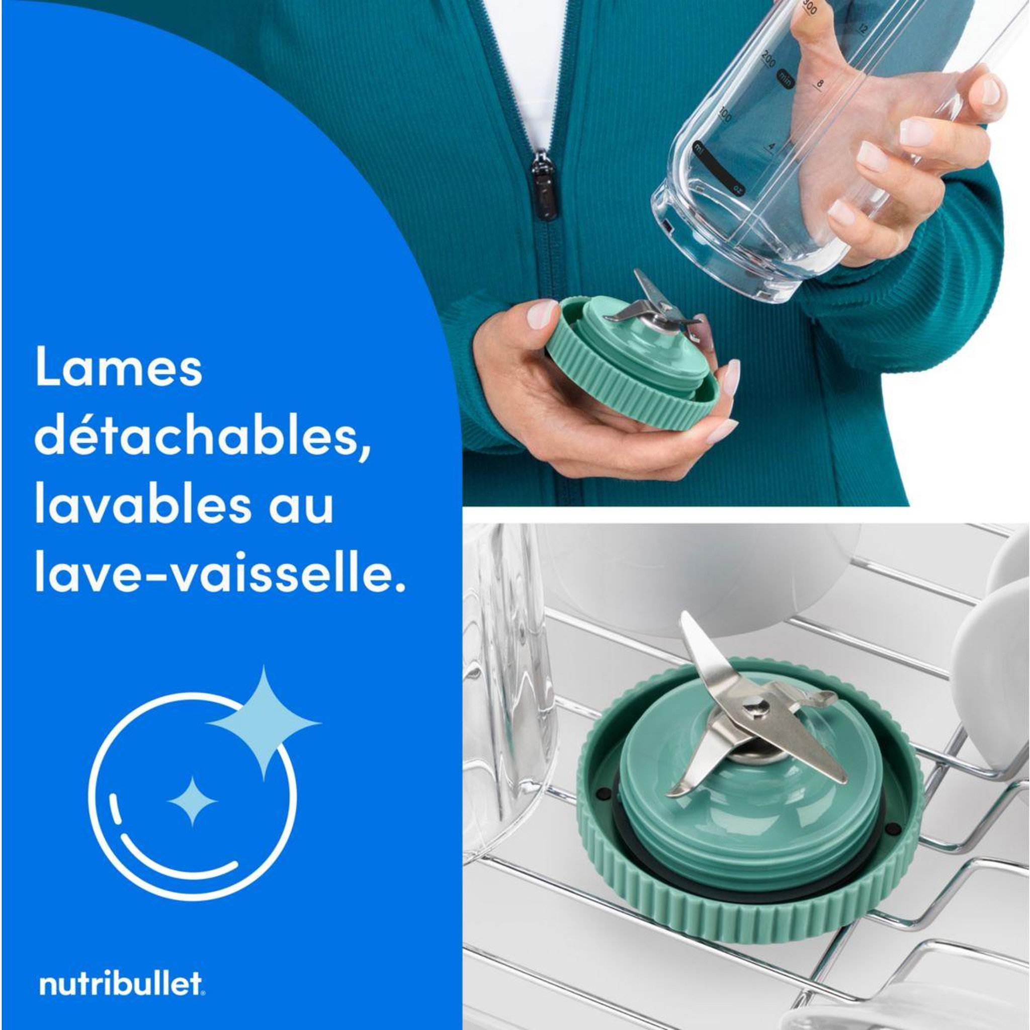 Voir la diapositive 5 : nutribullet Blender flex - evergreen nbp013gr