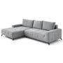 Voir la diapositive 3 : BEST MOBILIER Rimini - canapé d'angle gauche 4 places convertible avec coffre en tissu texturé