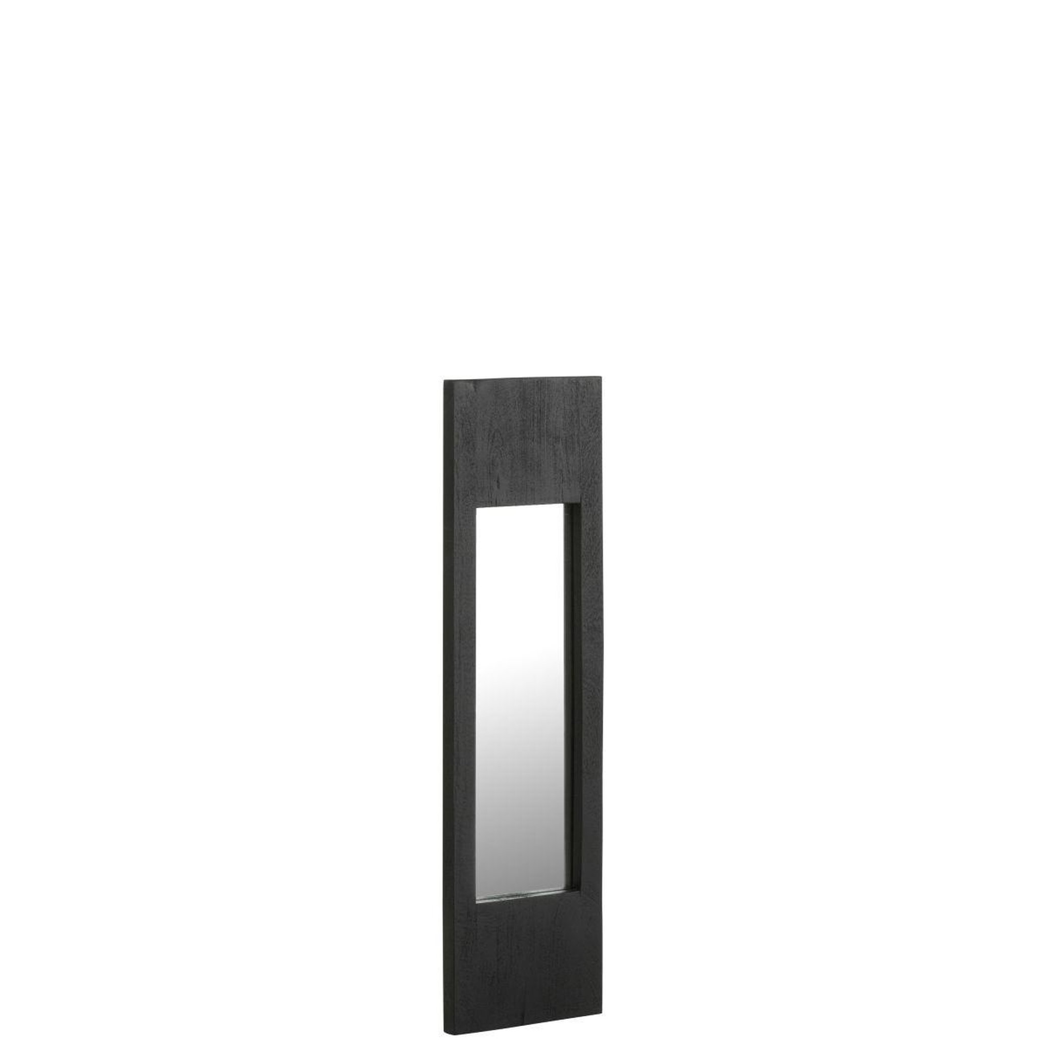 Voir la diapositive 2 : J-LINE Miroir Mural en Bois  Hiram  90cm Noir
