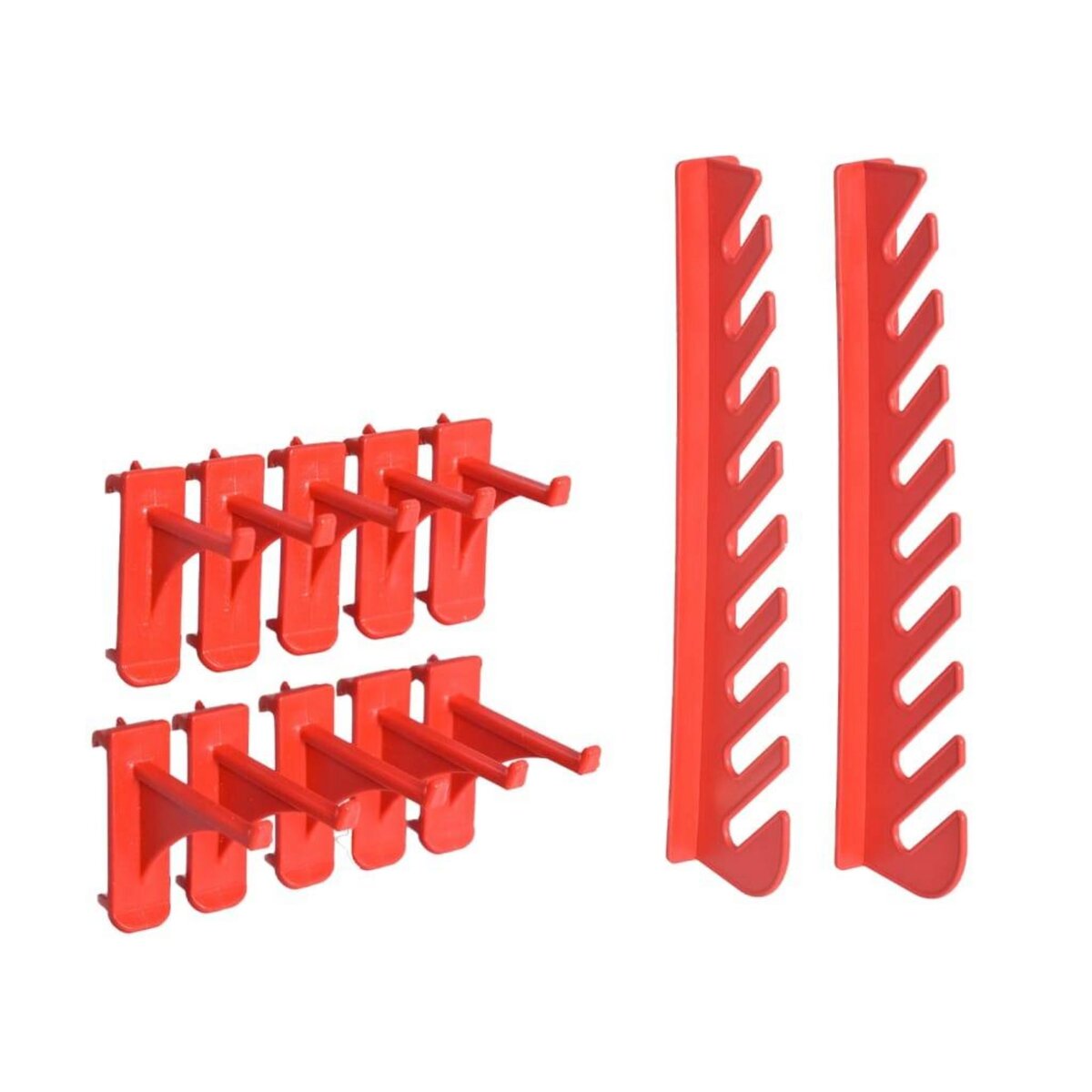 VIDAXL Kit de bacs de stockage et panneaux muraux 39 pcs Rouge et noir