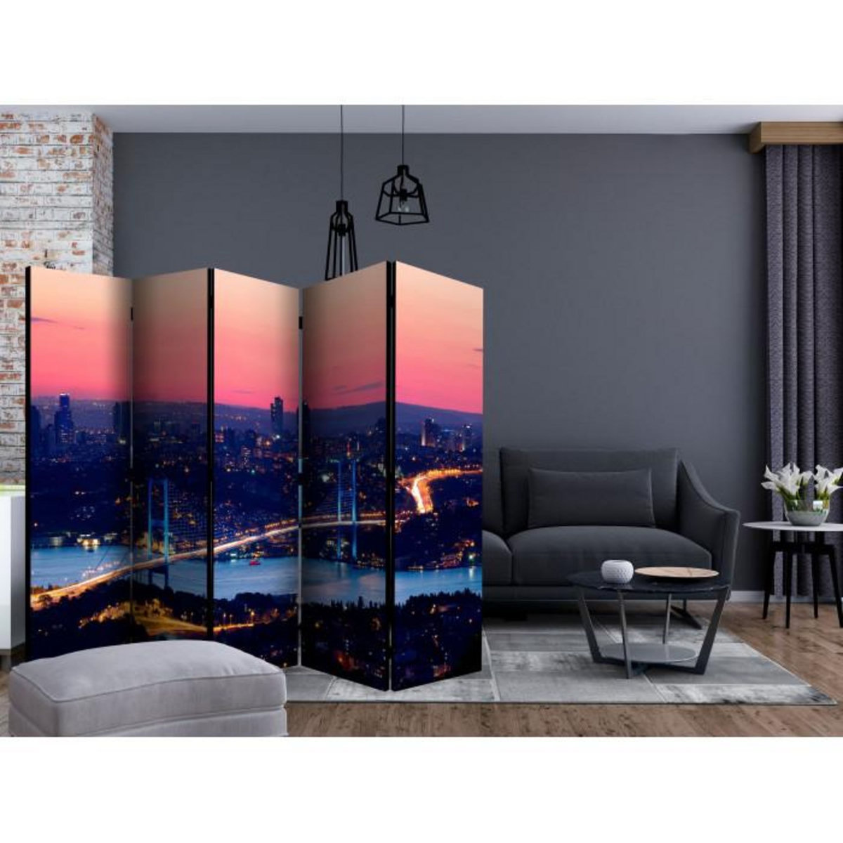 Paris Prix Paravent 5 Volets  Bosphorus Bridge  172x225cm