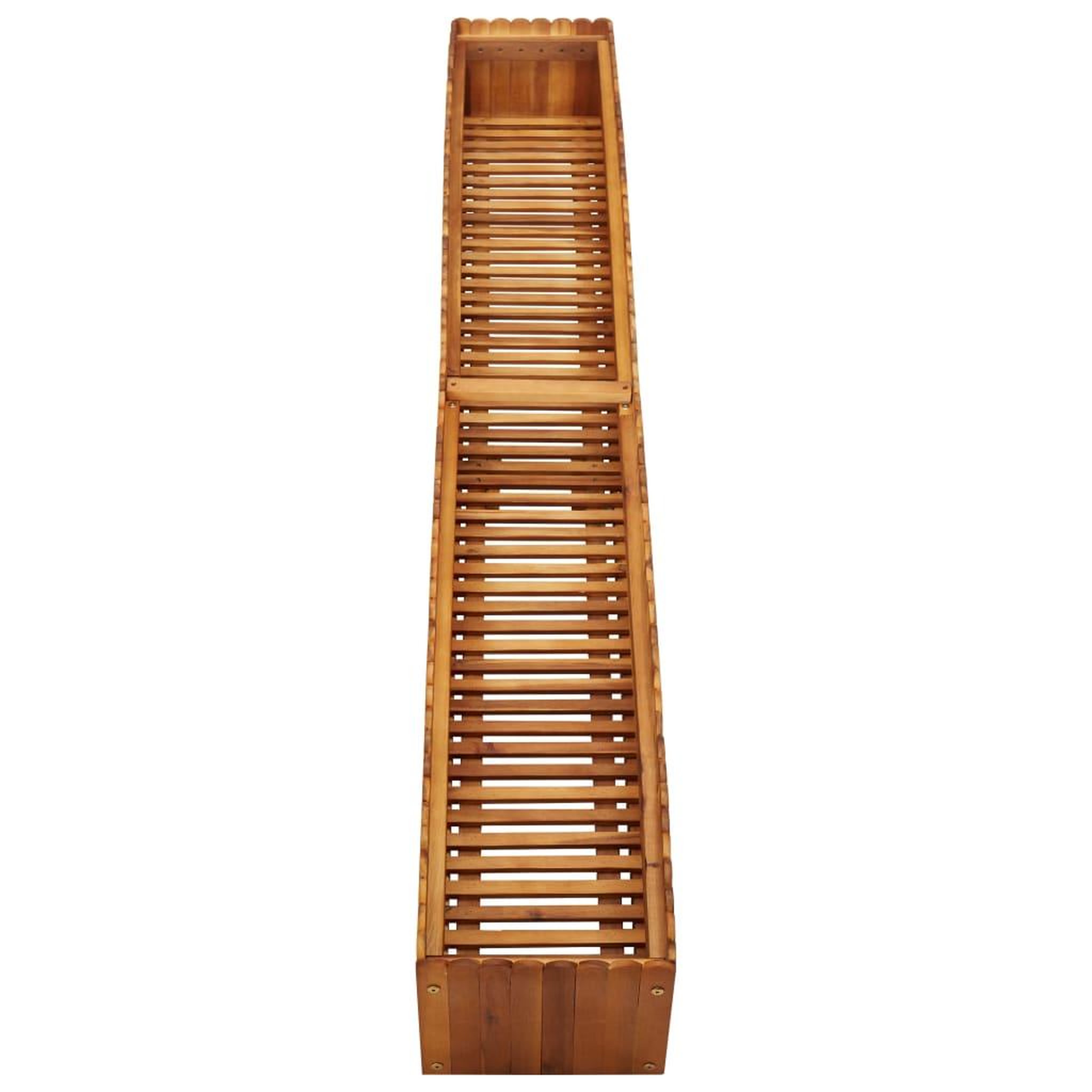 Voir la diapositive 4 : VIDAXL Lit sureleve de jardin 200x30x25 cm Bois massif d'acacia