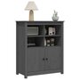 Voir la diapositive 4 : VIDAXL Buffet Gris 83x41,5x100 cm Bois massif de pin