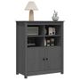 Voir la diapositive 4 : VIDAXL Buffet Gris 83x41,5x100 cm Bois massif de pin