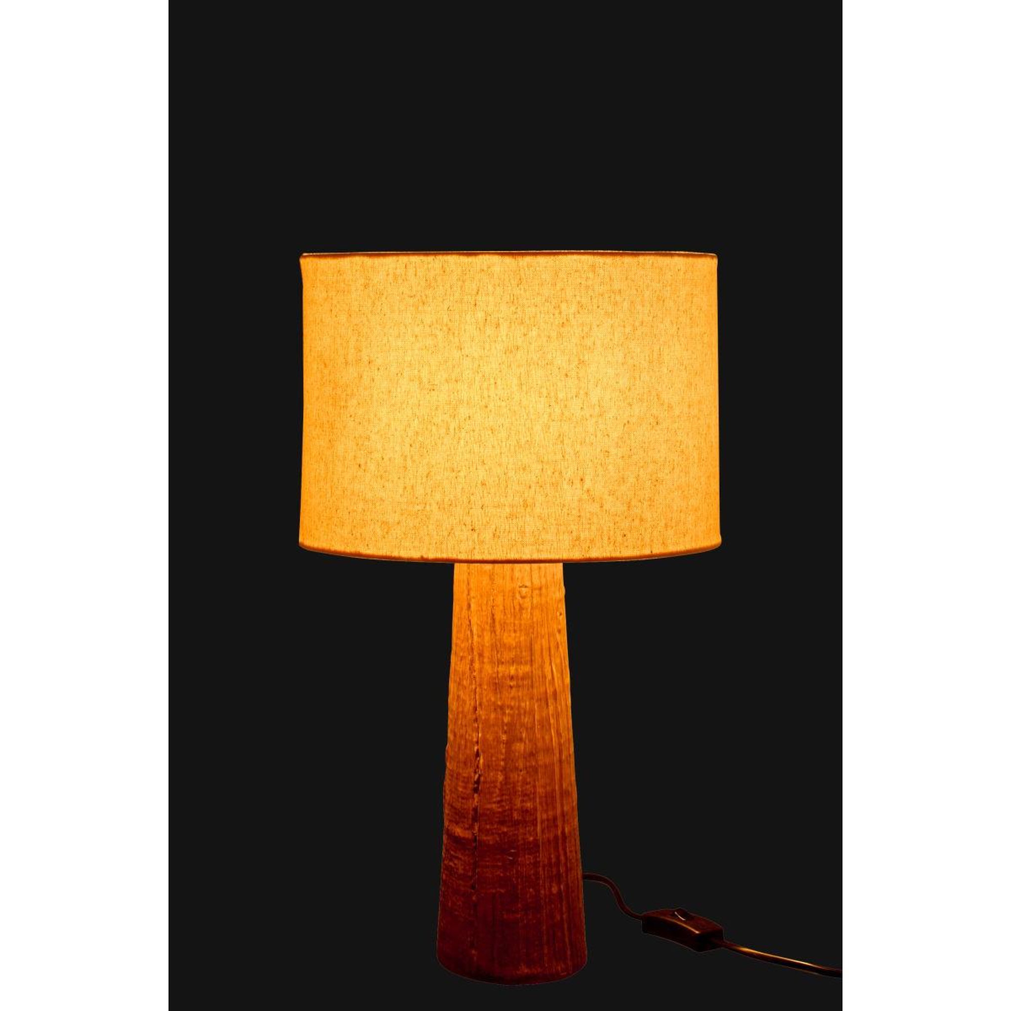 Voir la diapositive 4 : J-LINE Lampe à poser en céramique  melina  43cm marron