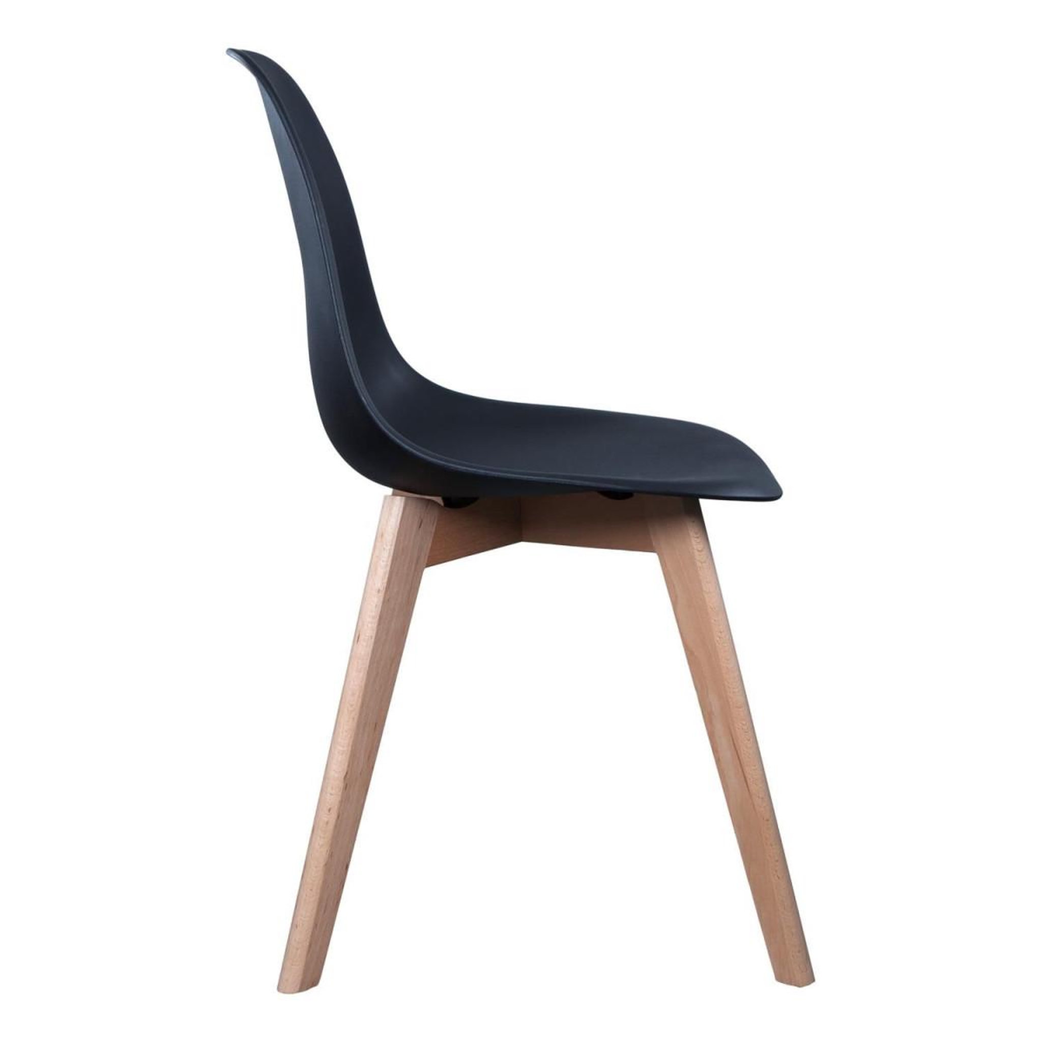 Voir la diapositive 3 : The Home Deco Factory Lot de 4 chaises scandinave  atun  86cm noir