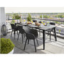 Voir la diapositive 1 : Table de jardin extensible résine gris anthracite 10 places LIMA