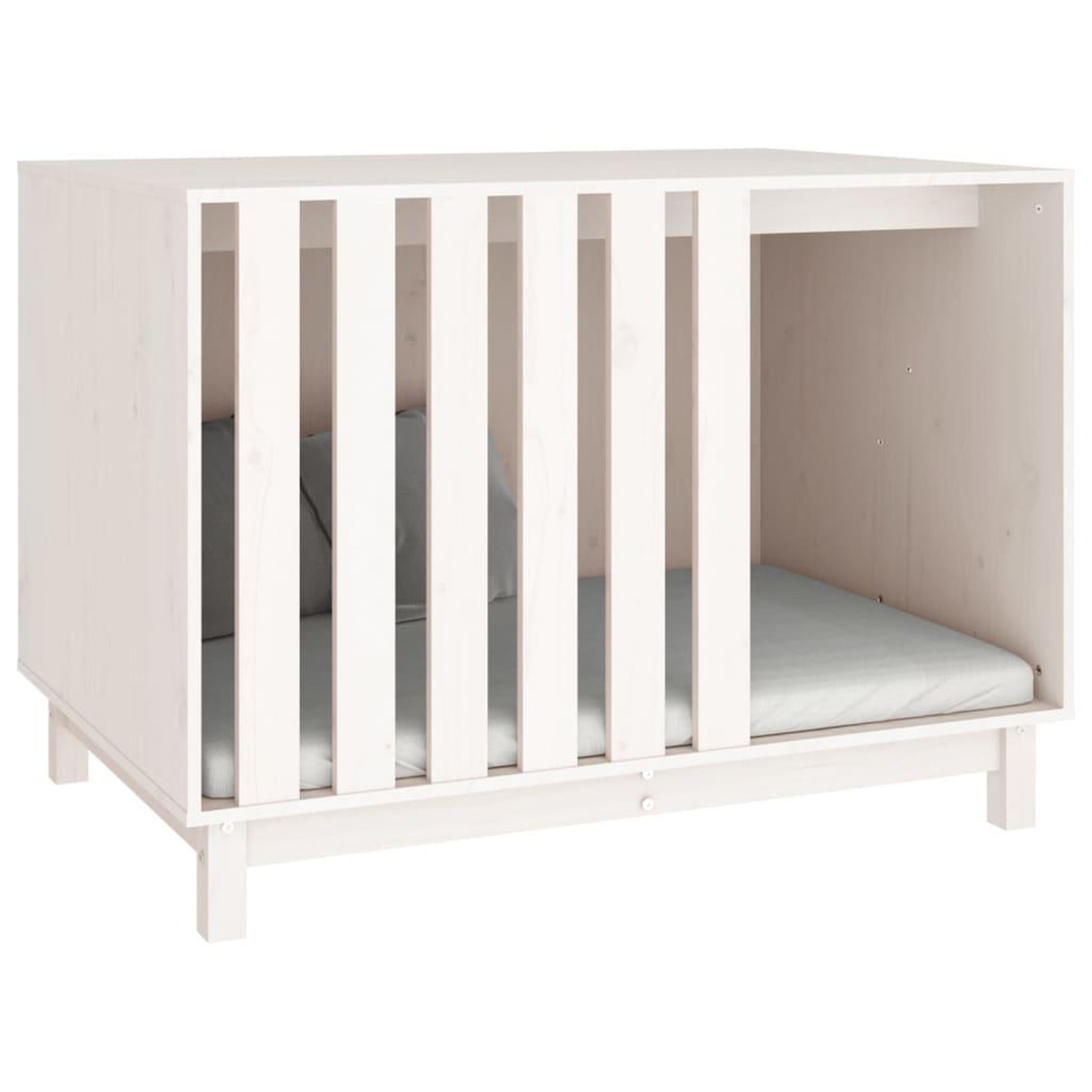 Voir la diapositive 4 : VIDAXL Niche pour chien Blanc 100x70x72 cm Bois de pin massif