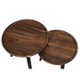 Voir la diapositive 3 : The Home Deco Factory Lot de 2 tables gigognes rondes acacia