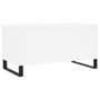 Voir la diapositive 5 : VIDAXL Table basse Blanc 90x44,5x45 cm Bois d ingénierie