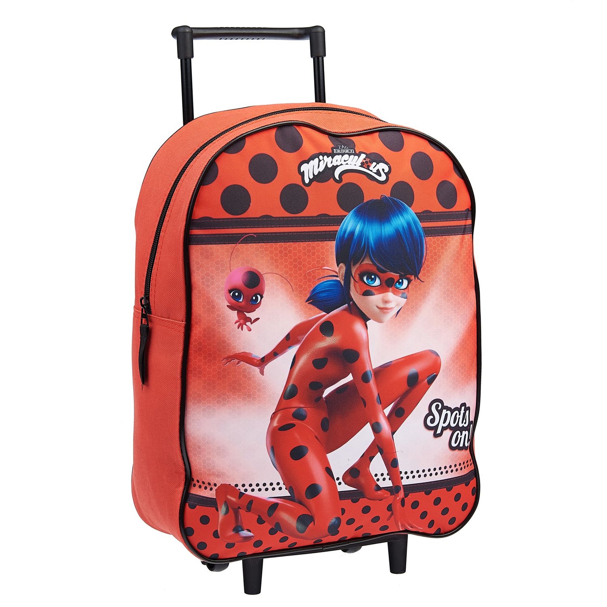 Voir la diapositive 1 : DISNEY Sac maternelle à roulettes rouge MIRACULOUS
