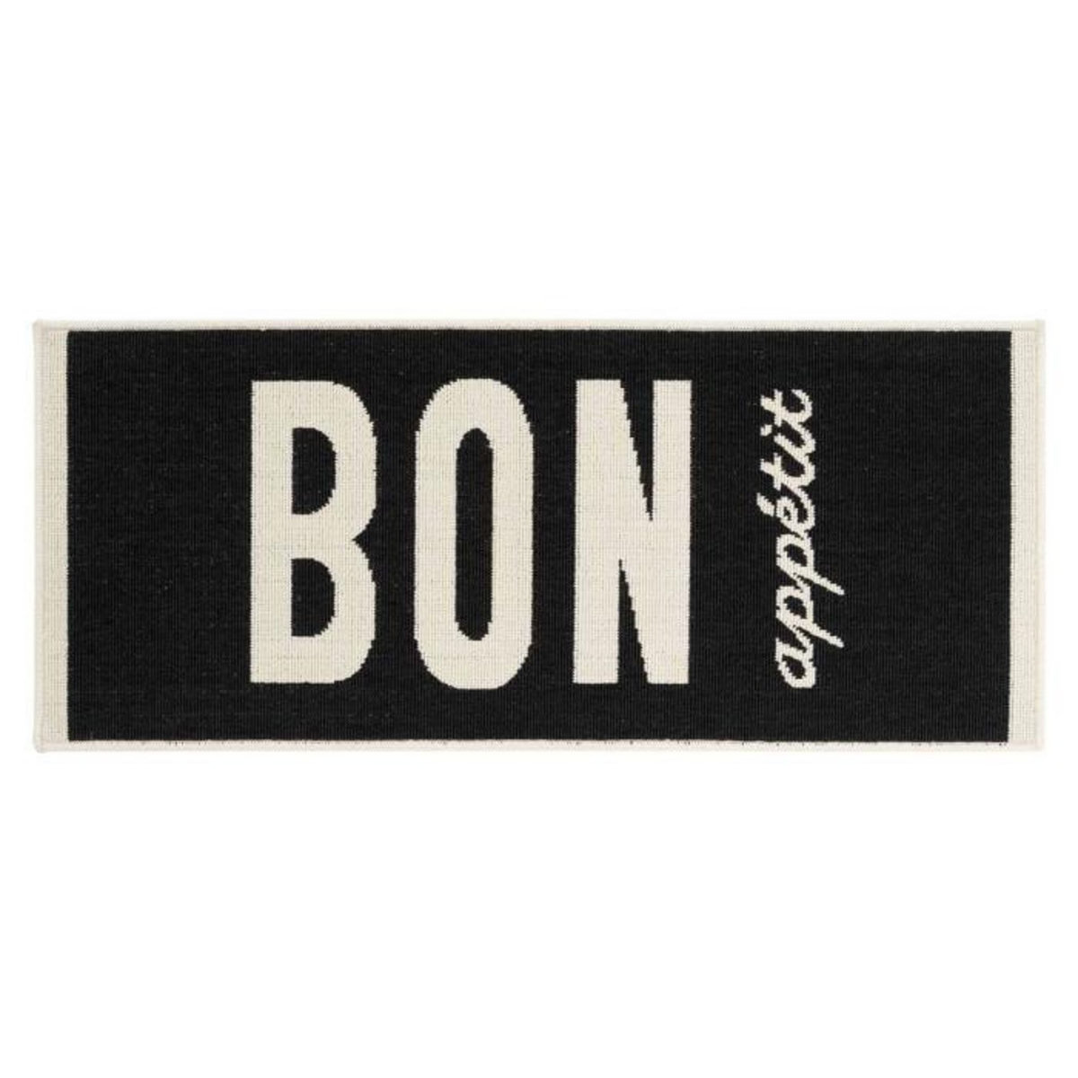 Paris Prix Tapis de Cuisine  Appetito  50x120cm Noir