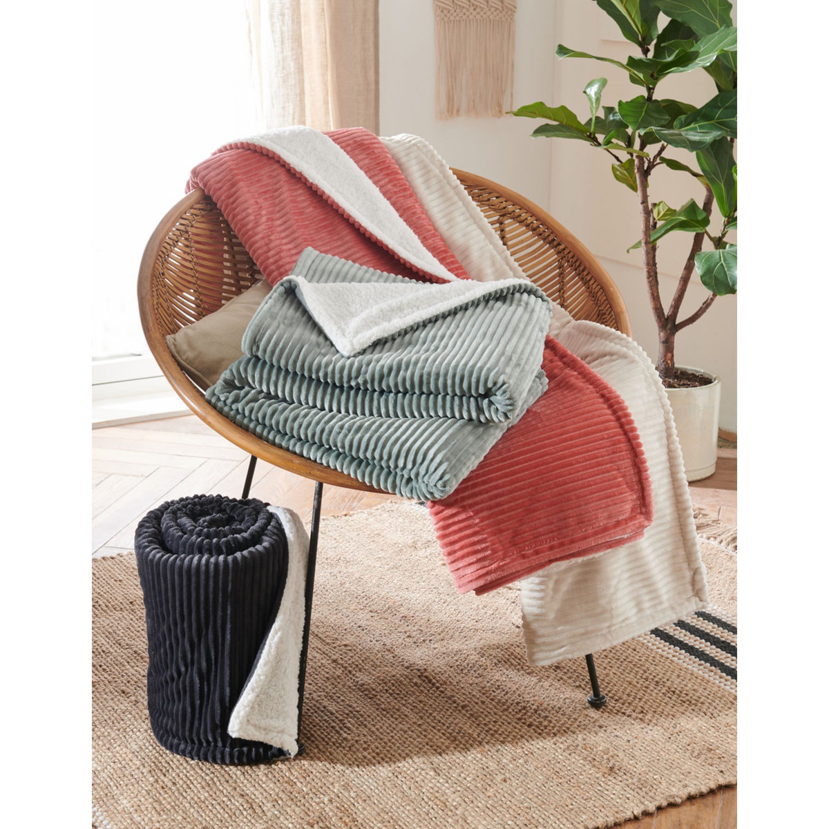 Plaid uni en flanelle 220 gsm