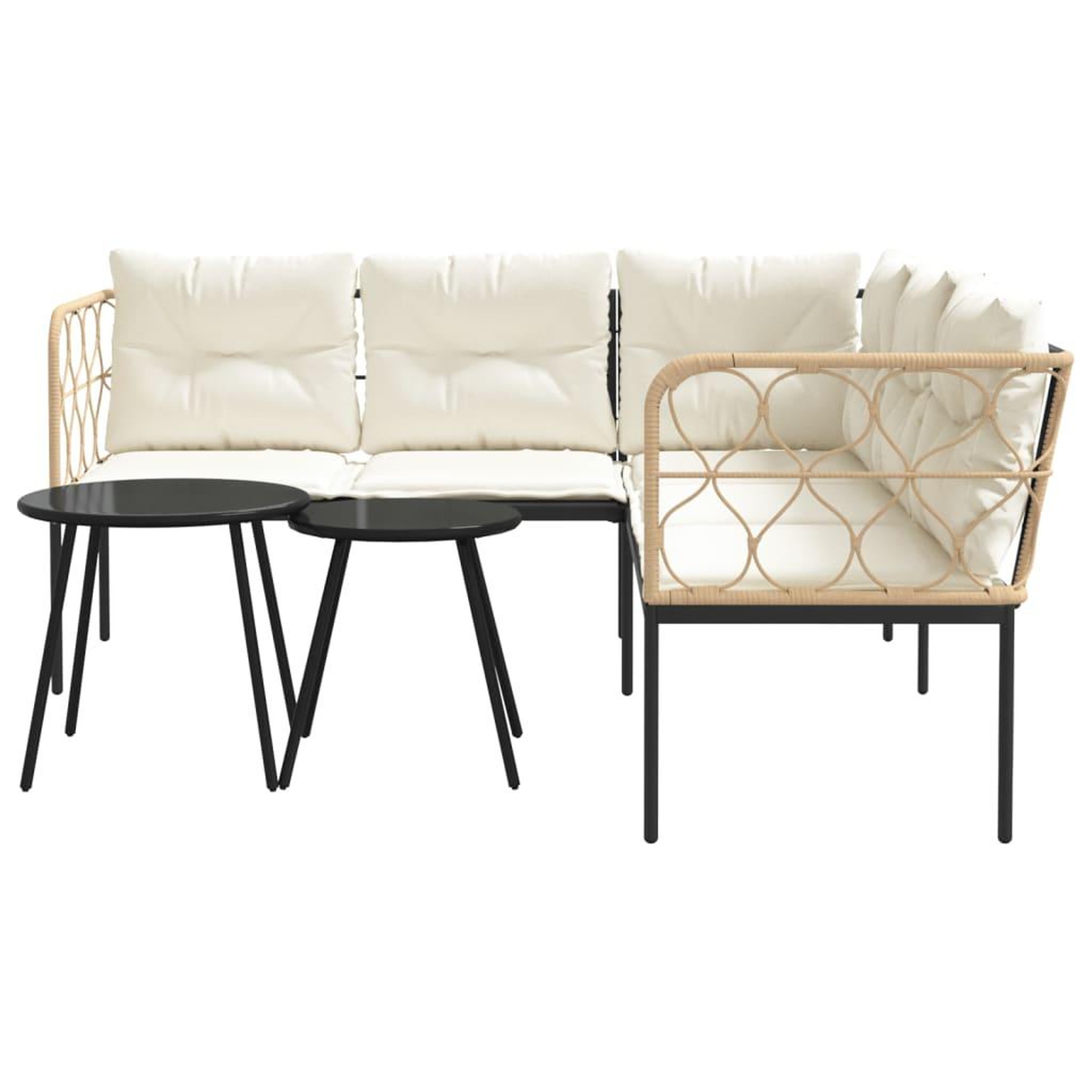 Voir la diapositive 5 : VIDAXL Ensemble de canapes de jardin et coussins noir acier textilene
