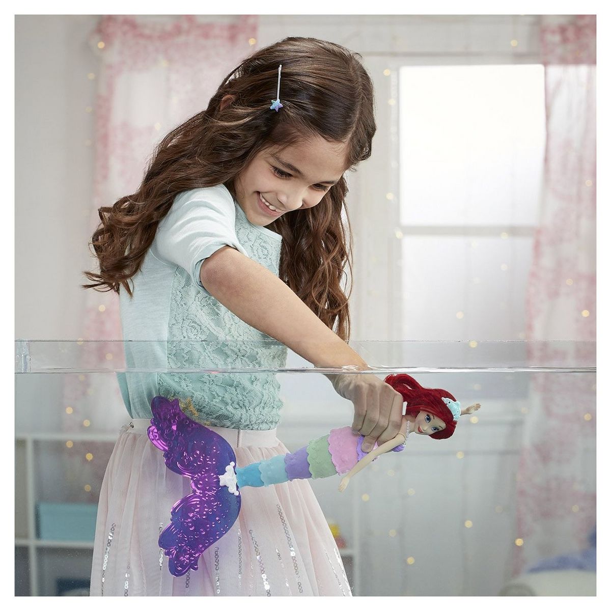 HASBRO Disney Princesses Poupée Ariel sirène Arc-en-ciel