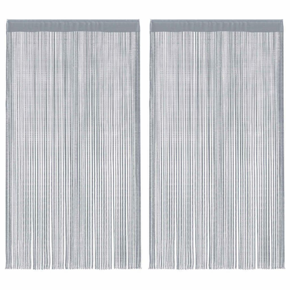 VIDAXL Rideau en fils 2 pcs 140 x 250 cm gris clair