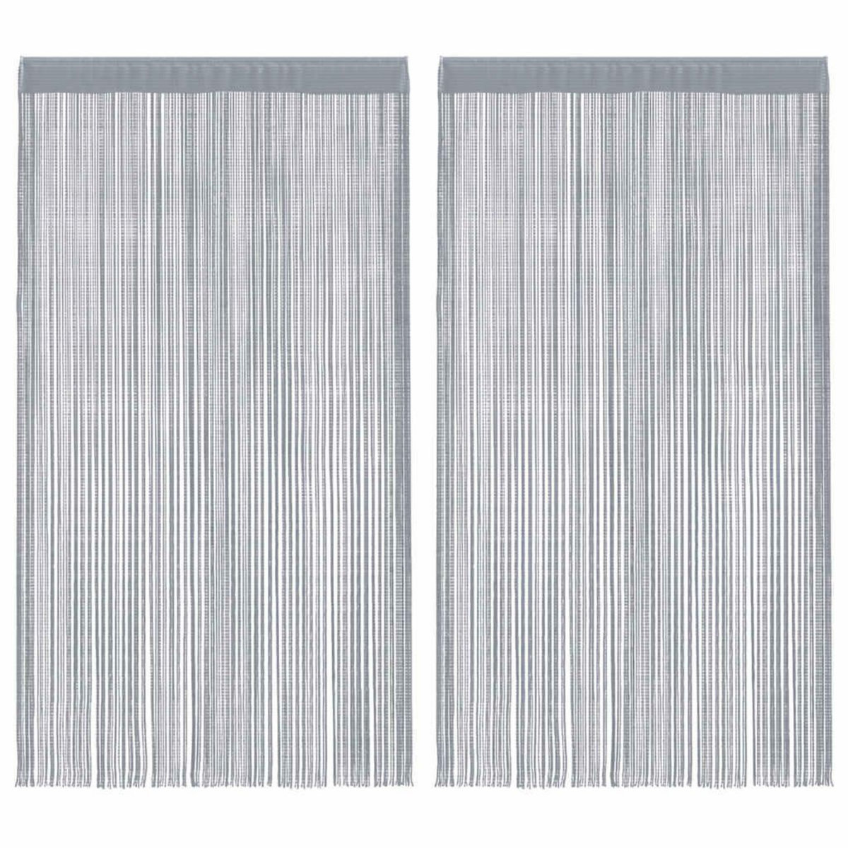 VIDAXL Rideau en fils 2 pcs 140 x 250 cm gris clair