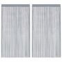Voir la diapositive 2 : VIDAXL Rideau en fils 2 pcs 140 x 250 cm gris clair