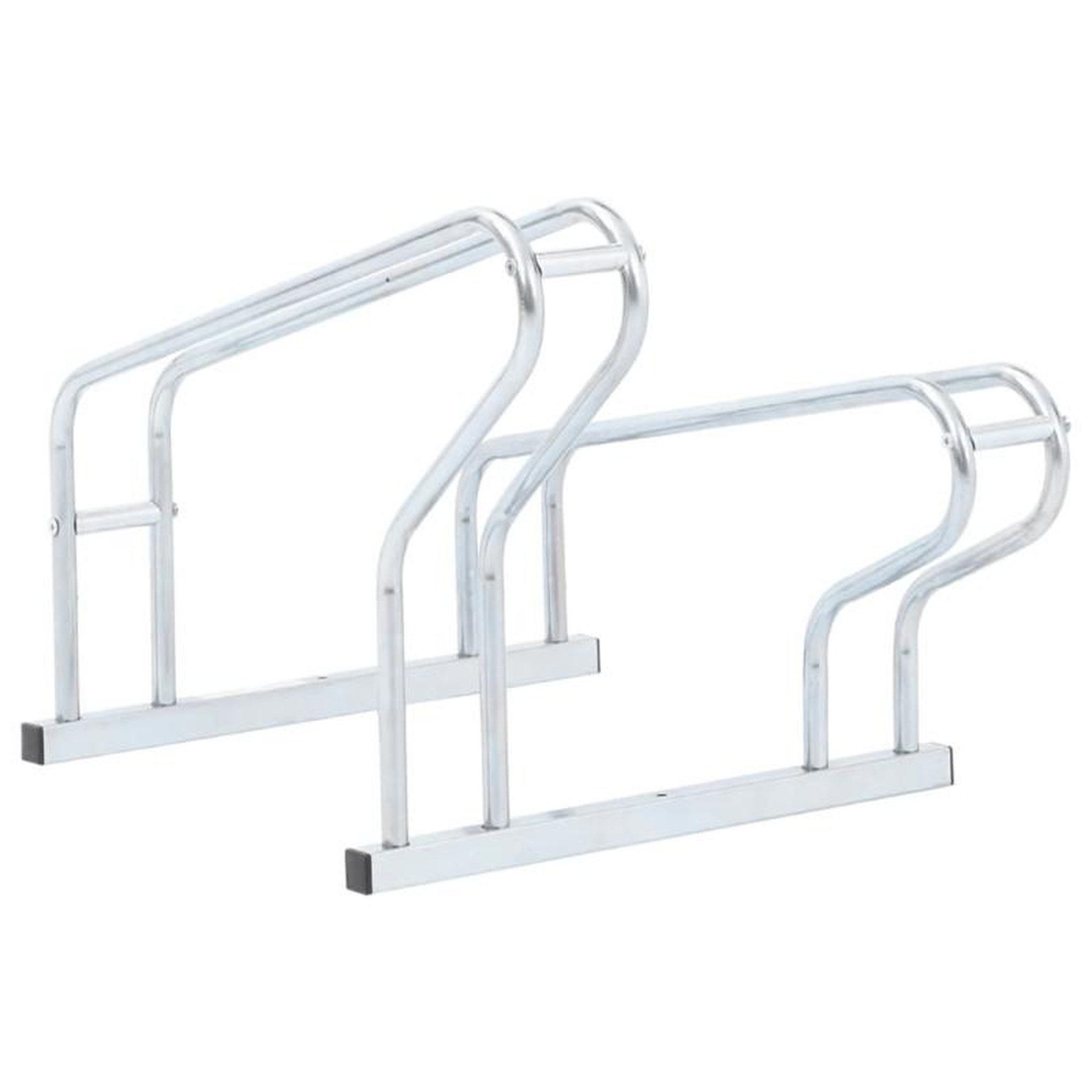 Voir la diapositive 5 : VIDAXL Support de vélo au sol autoportant pour 2 vélos acier galvanisé