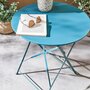 SWEEEK Table de jardin bistrot pliable - Emilia ronde - Table ronde Ø60cm en acier thermolaqué