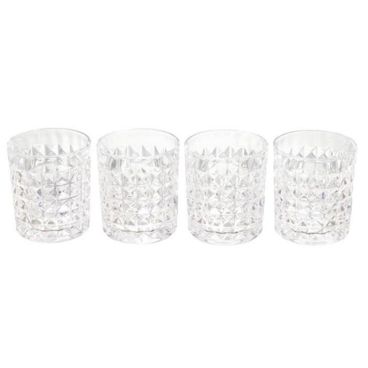 Paris Prix Lot de 4 Verres à Whisky Design  Coffret  9cm Noir
