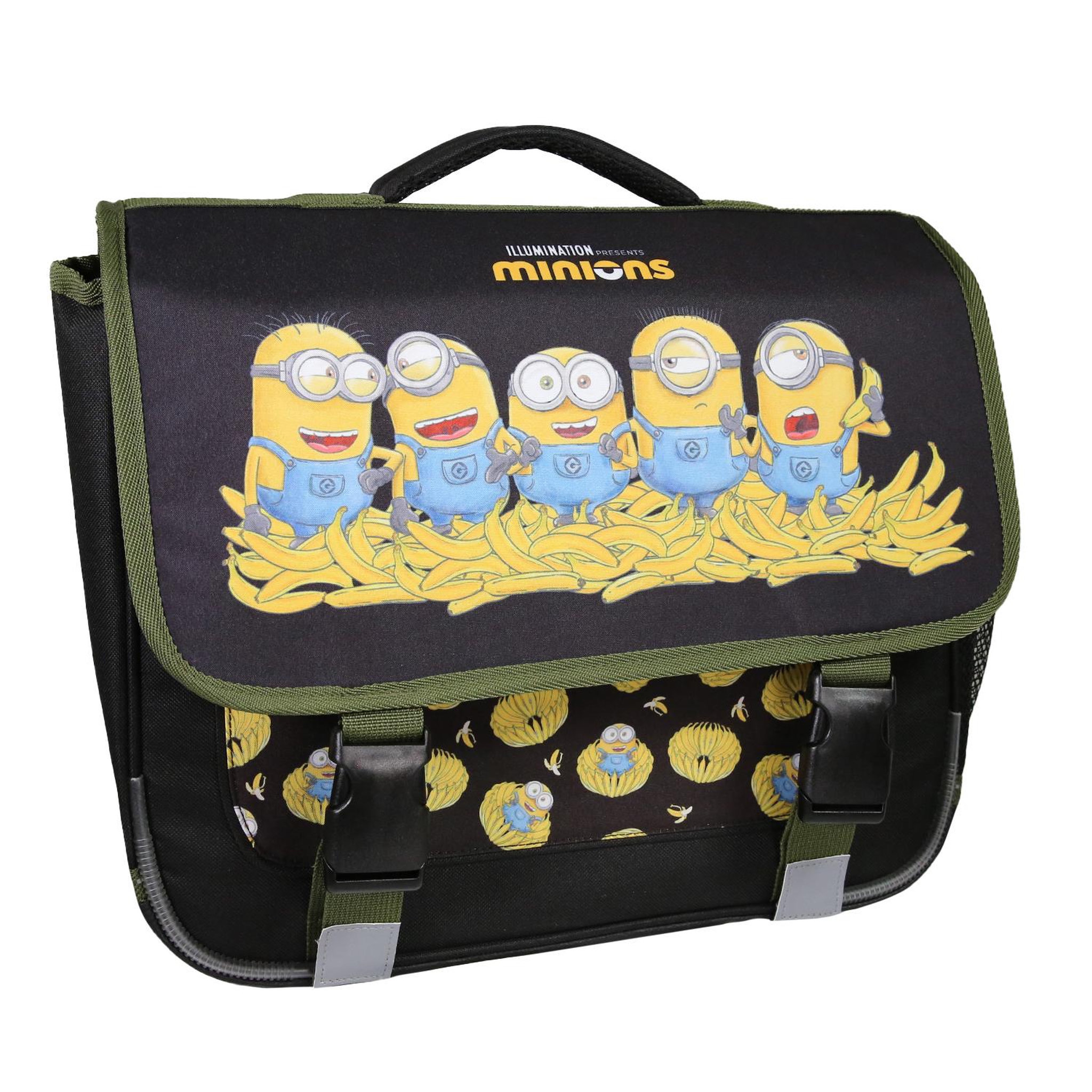 Voir la diapositive 2 : Bagtrotter Cartable 38cm noir Les Minions  2 compartiments - Bagtrotter