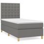 Voir la diapositive 2 : VIDAXL Sommier a lattes de lit avec matelas Gris fonce 80x200 cm Tissu