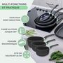 Voir la diapositive 3 : Fackelmann Casserole 16 cm aluminium revêtement céramique antiadhésif sans PFAS Fackelmann Brandao