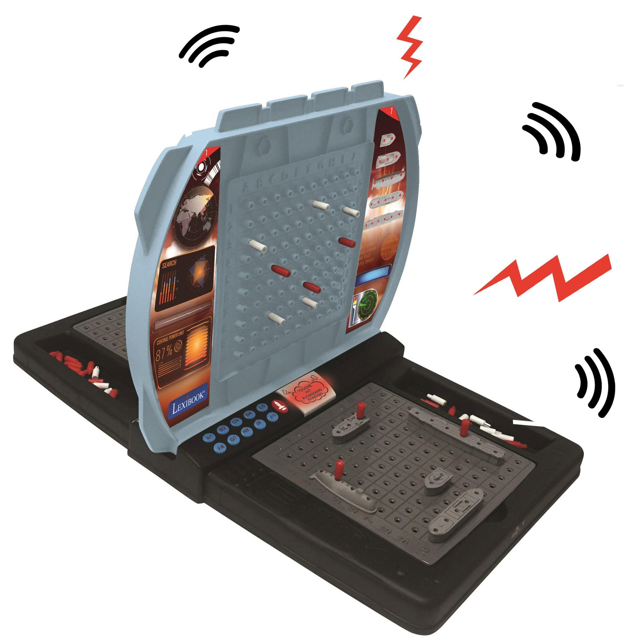 Voir la diapositive 2 : Lexibook Bataille Navale électronique parlante lumineuse (FR/EN/ES/PT)
