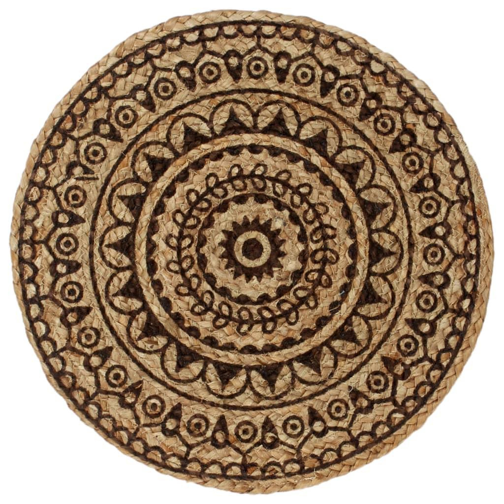 Voir la diapositive 2 : VIDAXL Napperons 6 pcs Marron fonce 38 cm Rond Jute