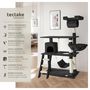 Voir la diapositive 2 : tectake Arbre à chat 141 cm avec griffoir et plateforme d'escalade noir