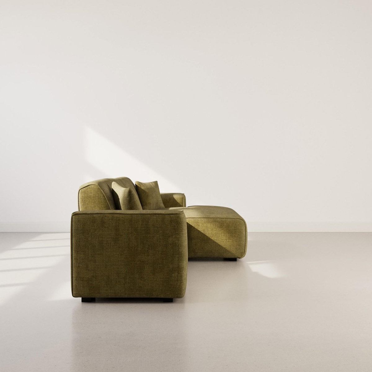 LISA DESIGN Lison - canapé d'angle droit 4 places en velours texturé