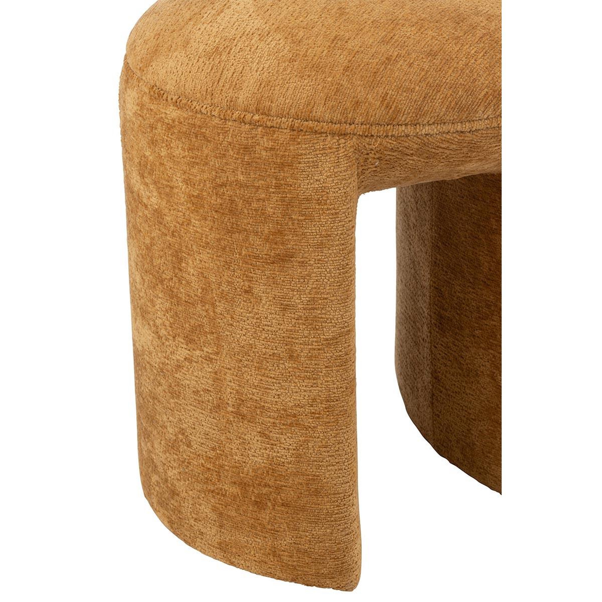 Voir la diapositive 4 : J-LINE Pouf rond design  anise  44cm ocre