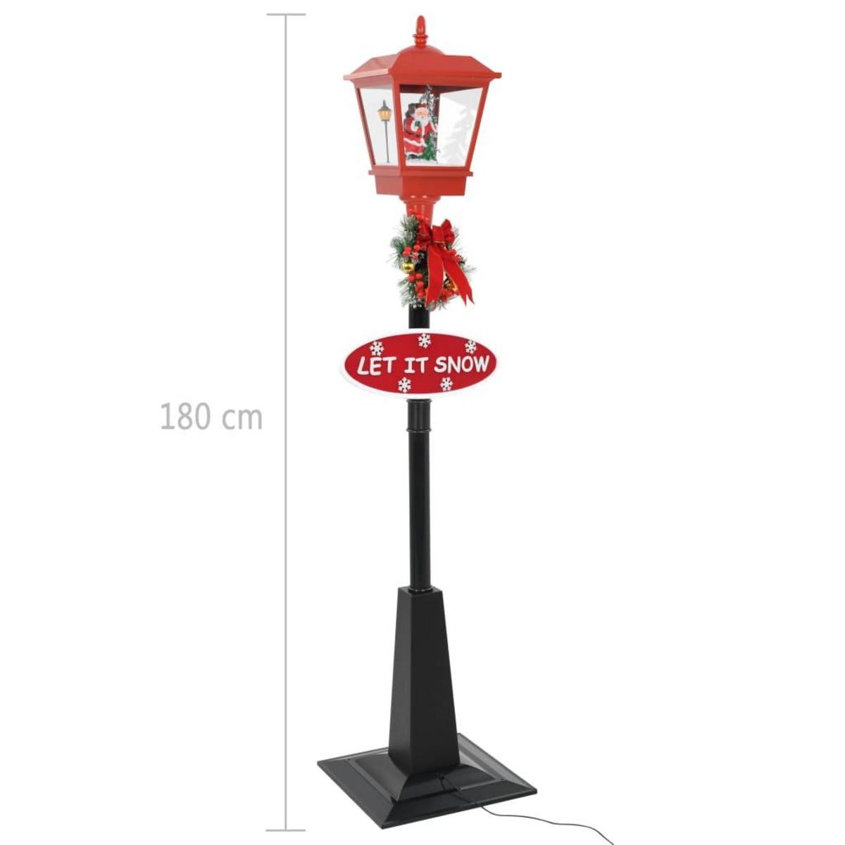 VIDAXL Lampadaire de Noël avec Pere Noël 180 cm LED