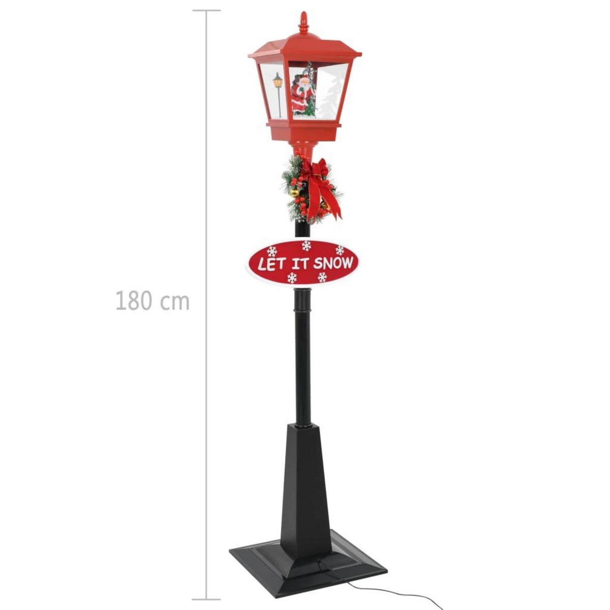 VIDAXL Lampadaire de Noël avec Pere Noël 180 cm LED